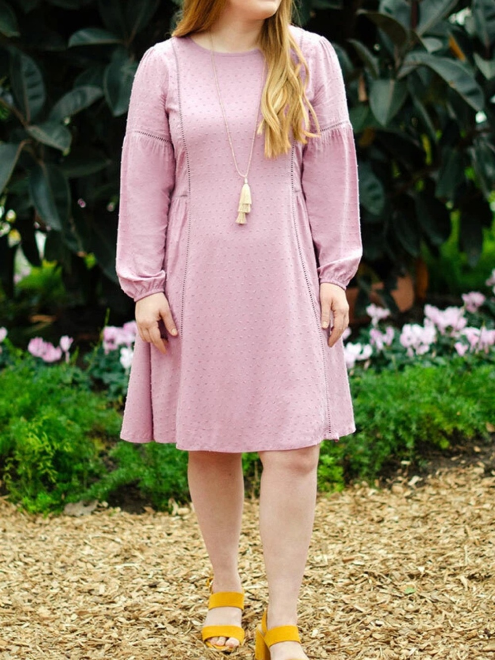 Matilda Jane eyelet pink dress